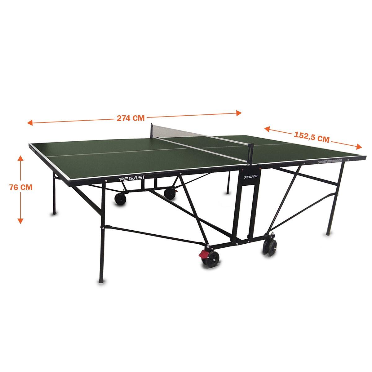 Table de tennis de table pegasi 500 vert intérieur 4/6