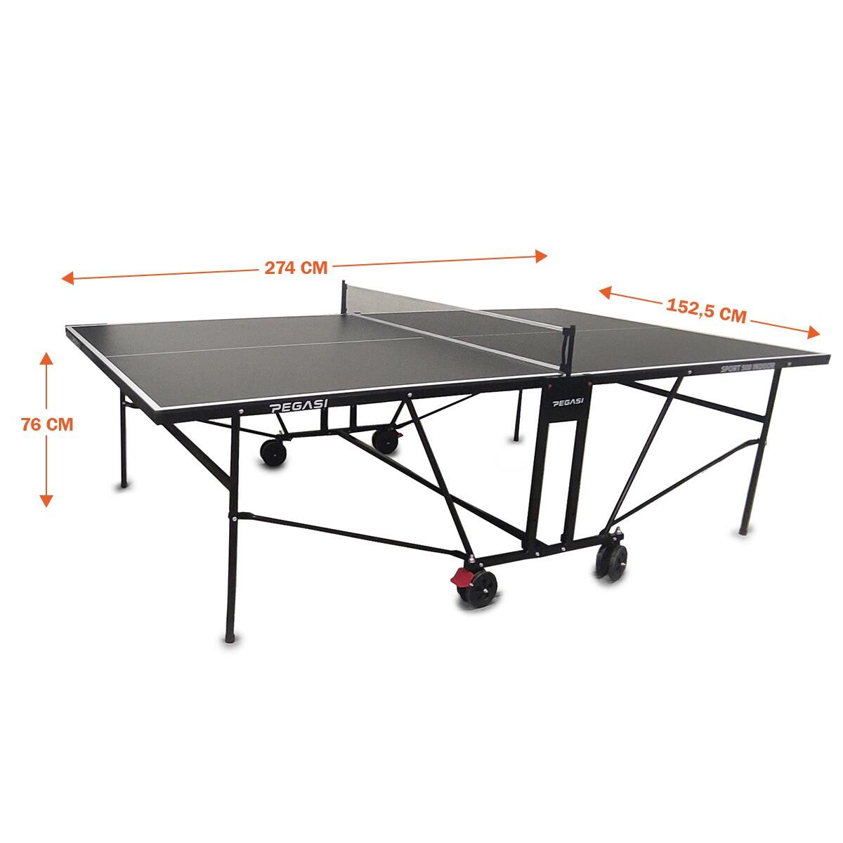 Table de tennis de table pegasi 500 noire intérieure 4/6