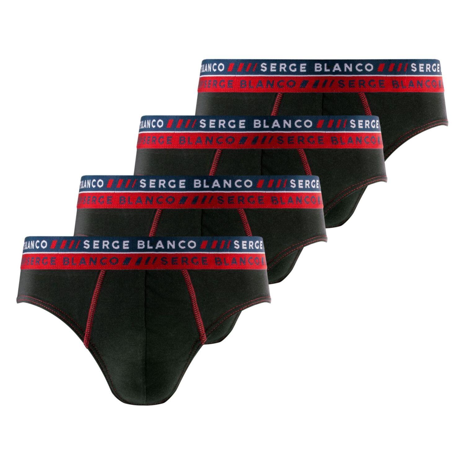 Serge Blanco - Lot De 4 Slips Homme En Coton French - Slip - Noir - 42 M/l - Decathlon