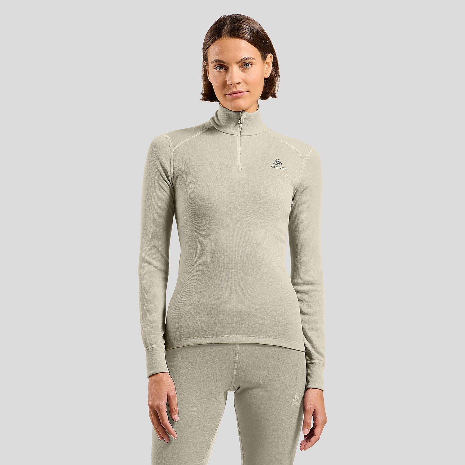 Odlo - T-shirt À Col Montant Zippé Active Warm Pour Femme Odlo - Sous Pull - Blanc - Decathlon