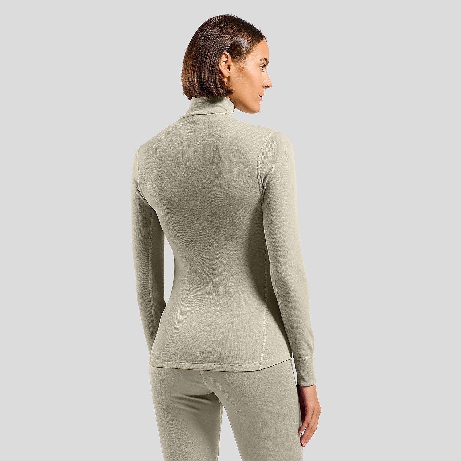 Top base layer a collo alto con mezza zip Active Warm da donna ODLO 2/3