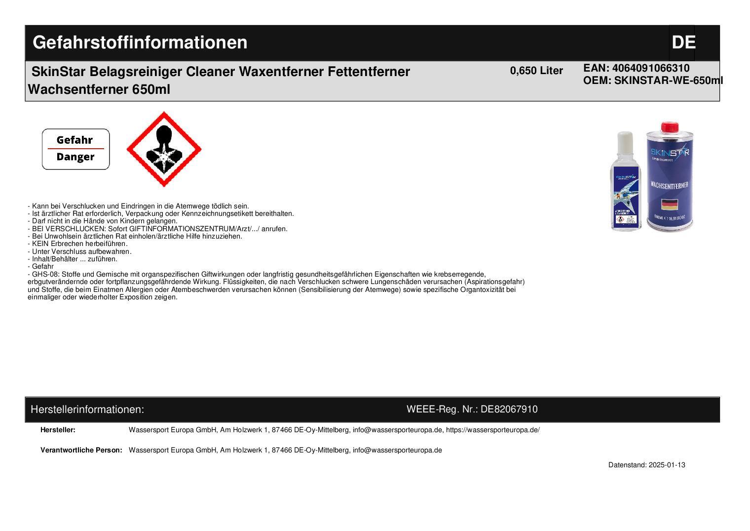 Nettoyant Semelle Ski Détachant Cire 650ml 2/2