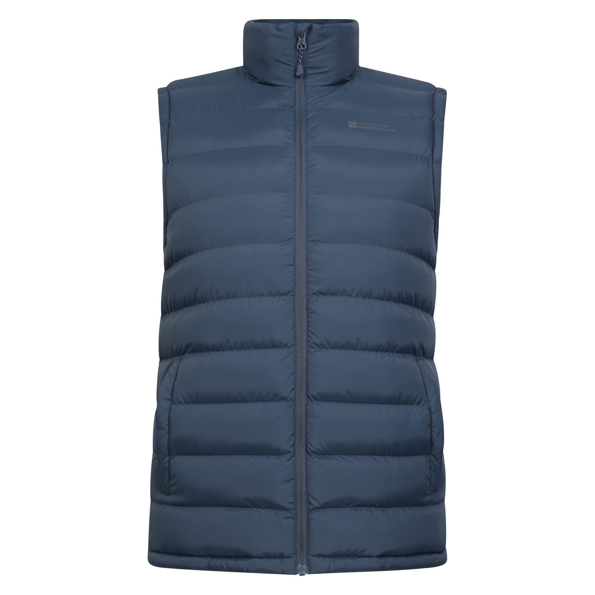 MOUNTAIN WAREHOUSE Mens Seasons Faux Fur Lined Padded Gilet (Navy)