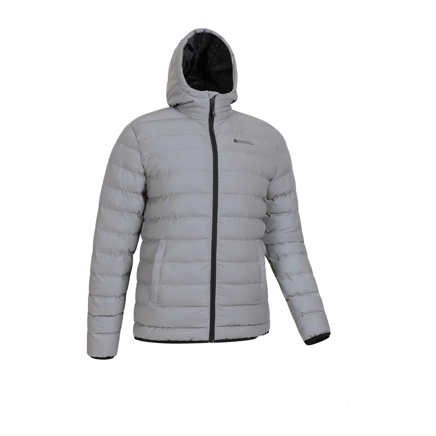 Steppjacke Reflektierend für Herren Silber 3/4
