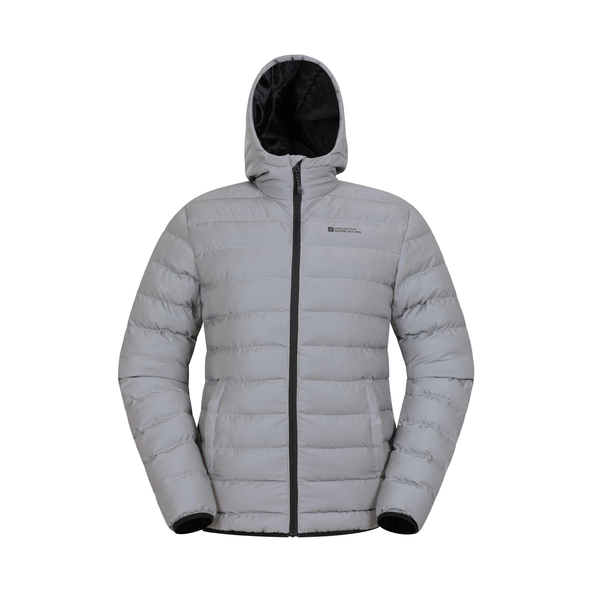 MOUNTAIN WAREHOUSE Mens Reflective Padded Jacket (Silver)