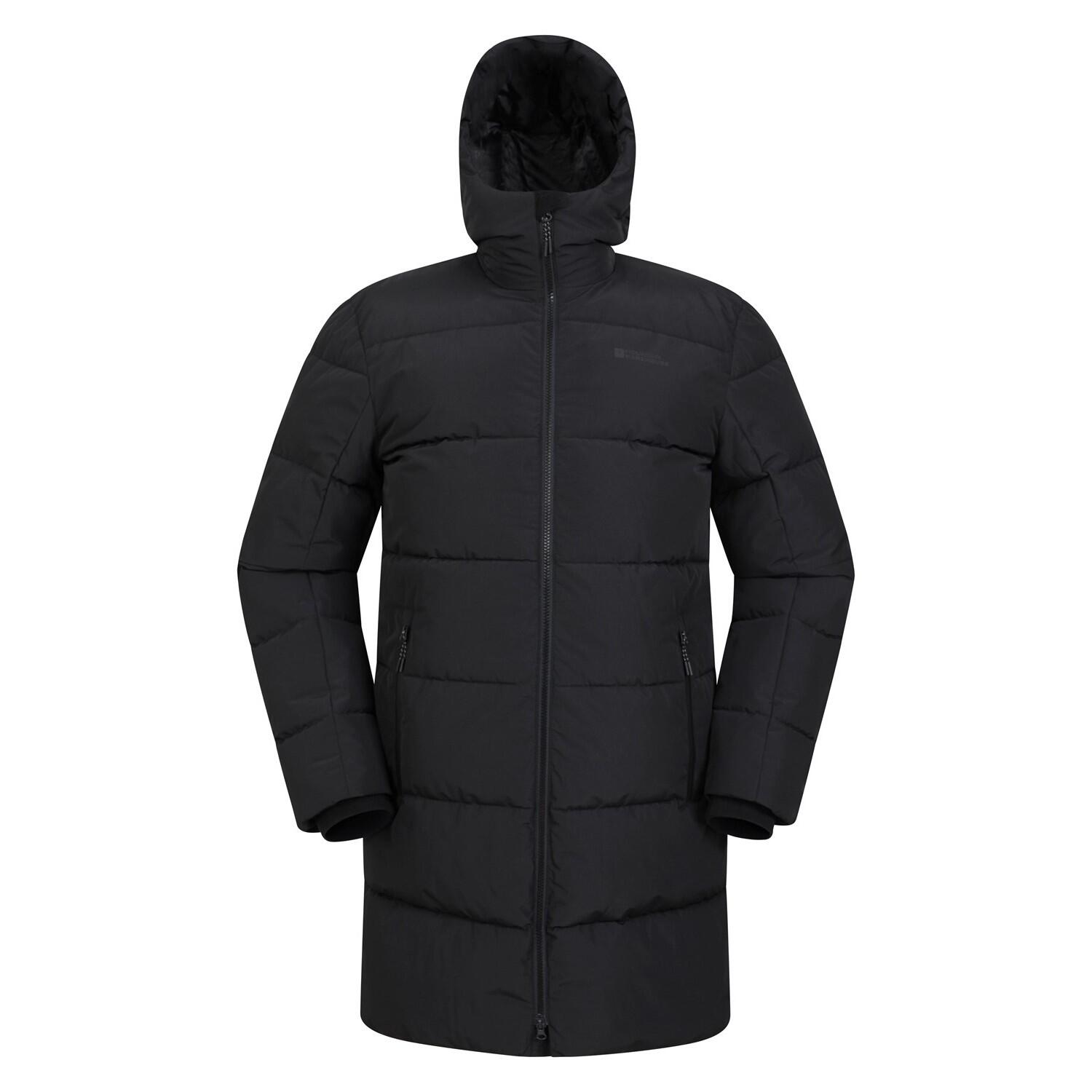 MOUNTAIN WAREHOUSE Mens Vortex Longline Padded Jacket (Black)