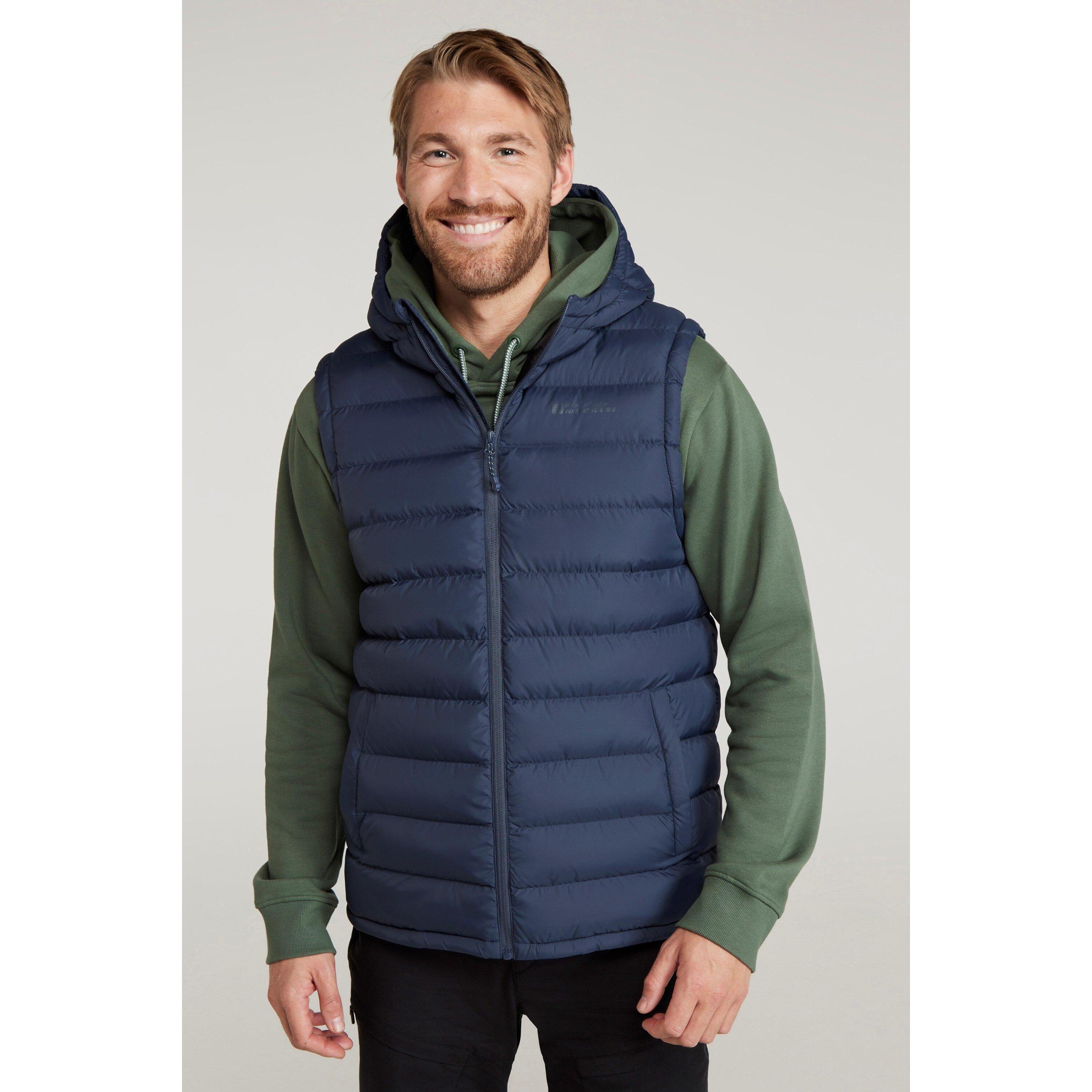 MOUNTAIN WAREHOUSE Gilet Con Cappuccio Imbottita Uomo Mountain Warehouse Seasons Blu Navy