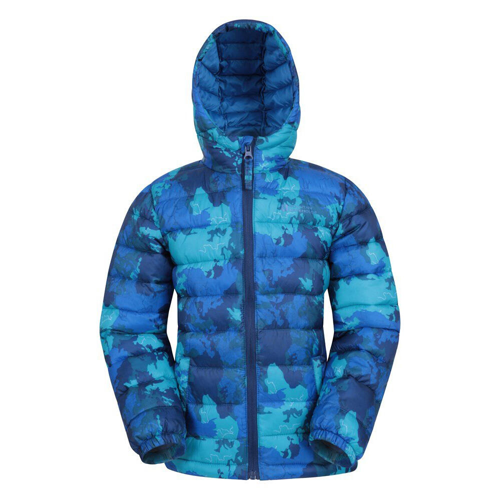 MOUNTAIN WAREHOUSE Boys Seasons Camo Padded Jacket (Bright Blue)