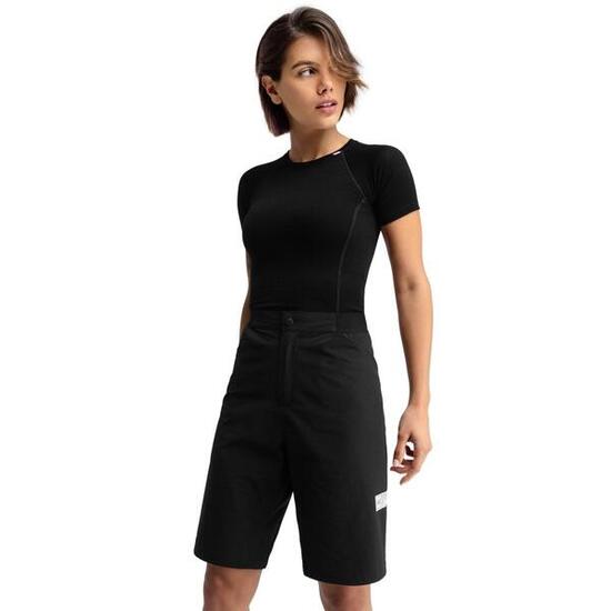 Shorts da gravel donna Ciclismo Lemur Nero
