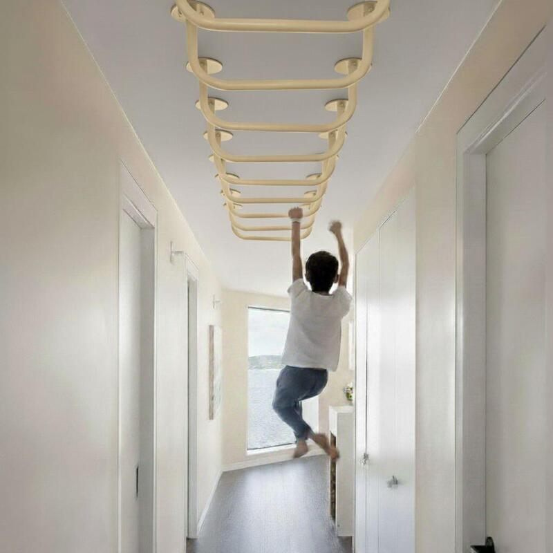 Copii Gimnastică Bară Tracțiuni Tavan Metal 60cm Bej