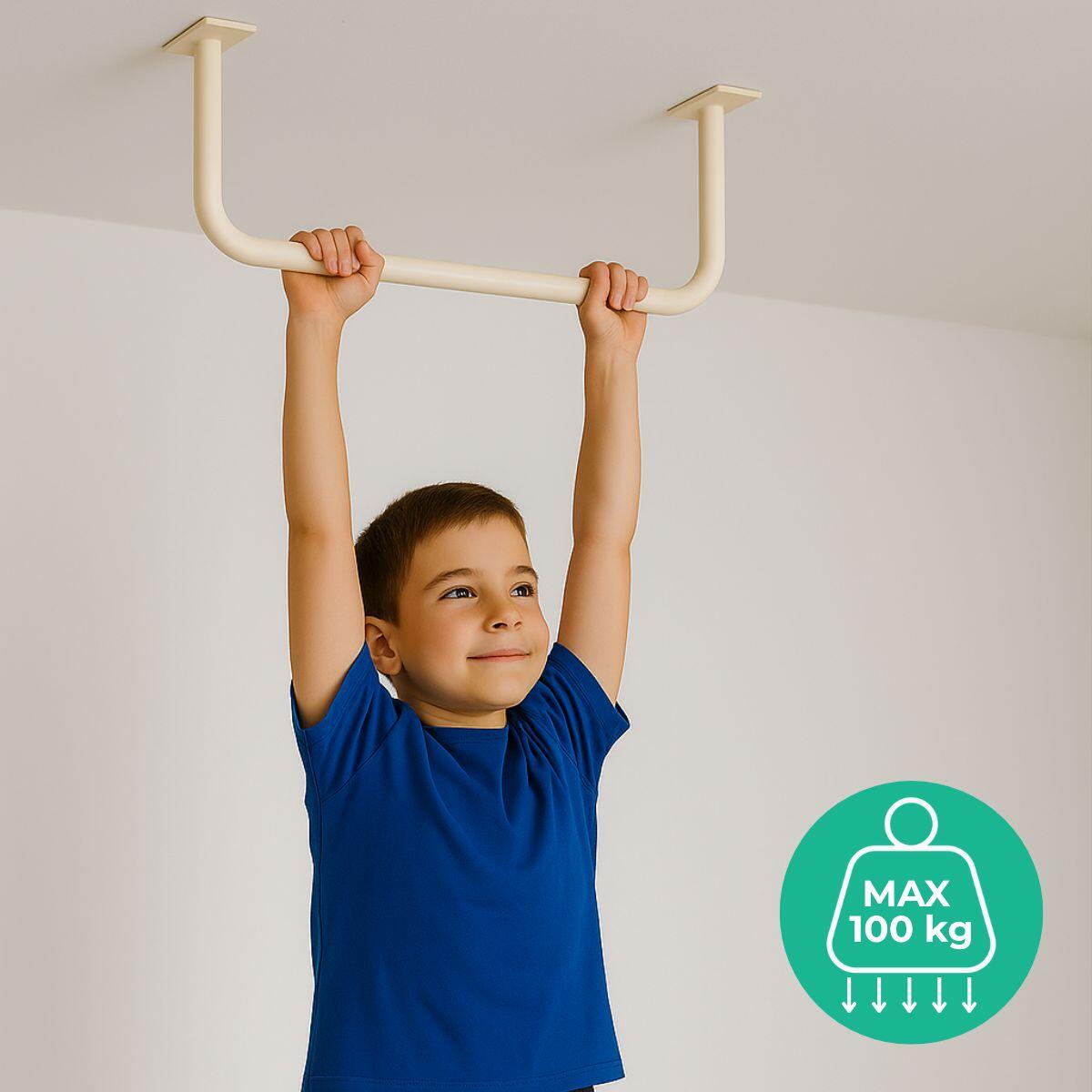 Barre Traction Enfant 70kg MAMOI Cadre Escalade Enfant Intérieur - Barre Traction, Anneaux, Mur Barre Traction Enfant 70kg MAMOI Cadre Escalade Enfant Intérieur - Barre Traction, Anneaux, Mur
