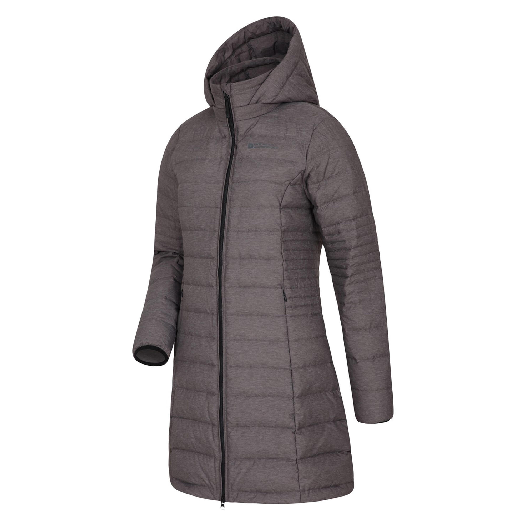 Giacca Imbottita Lunga Donna Mountain Warehouse Furnace Grigio Scuro 3/4