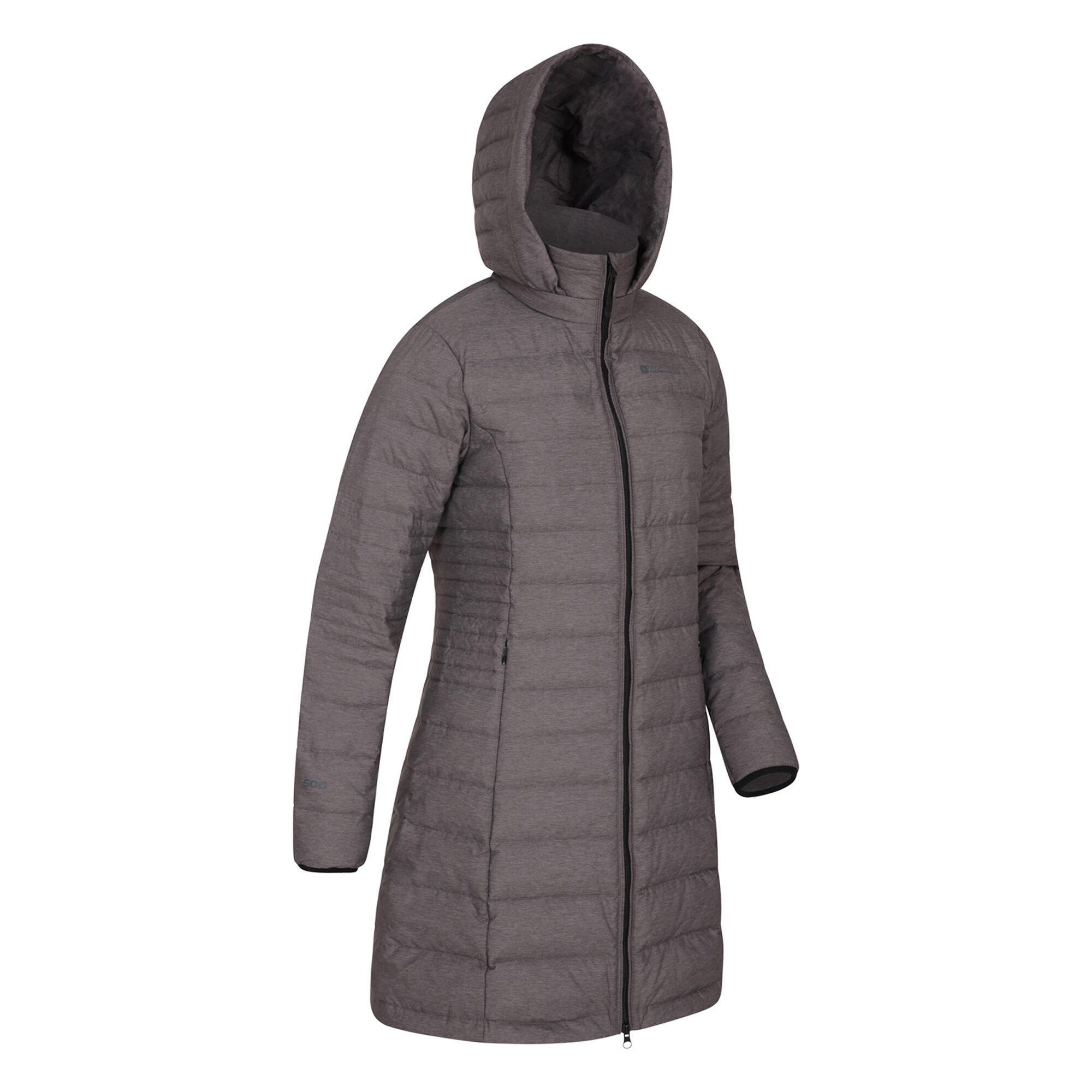 Giacca Imbottita Lunga Donna Mountain Warehouse Furnace Grigio Scuro 4/4