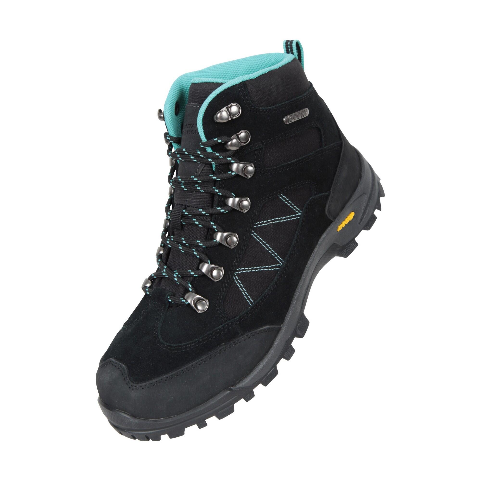 MOUNTAIN WAREHOUSE Womens/Ladies Storm Suede Waterproof Hiking Boots (Black)