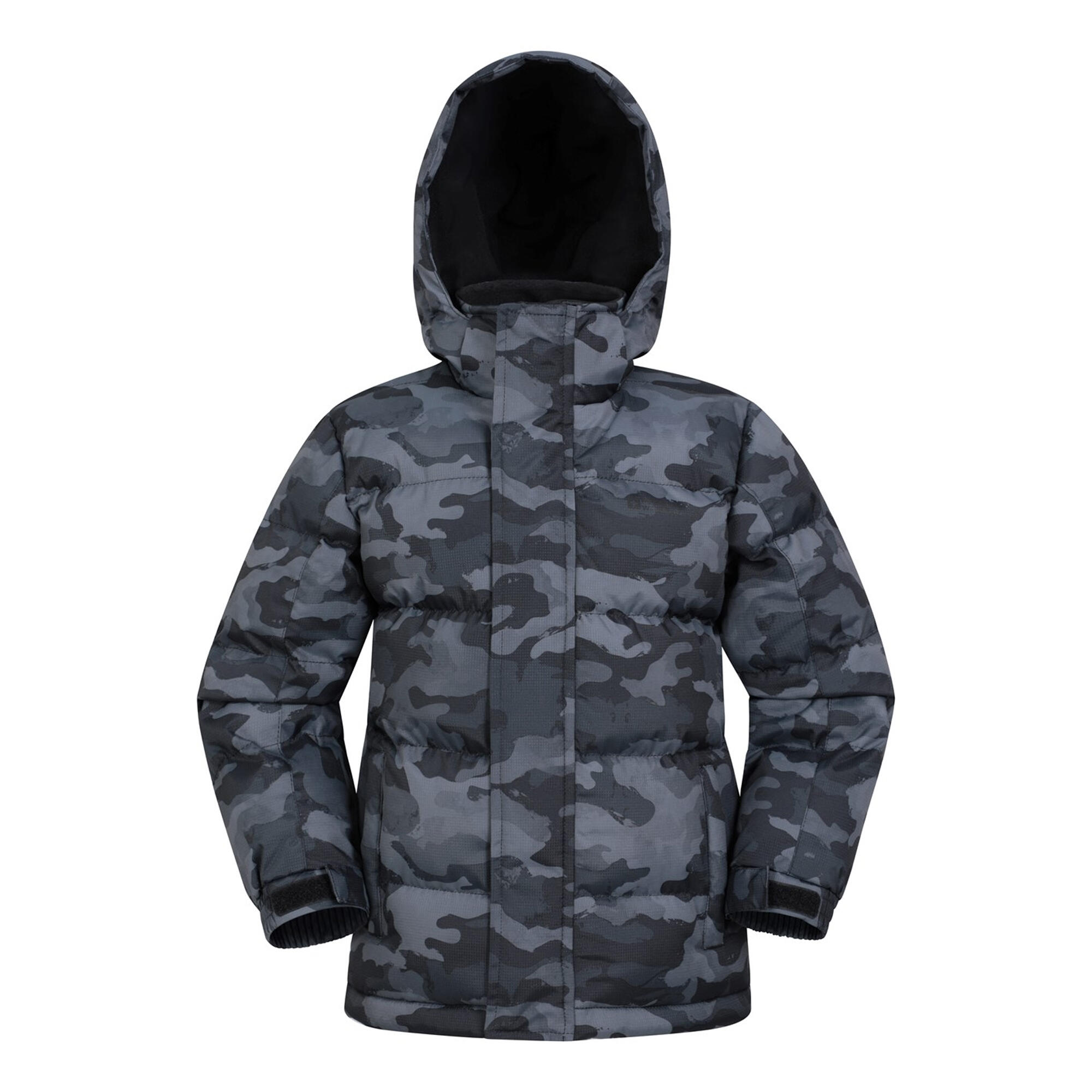 MOUNTAIN WAREHOUSE Childrens/Kids Snow II Printed Water Resistant Padded Jacket (Camo Green)
