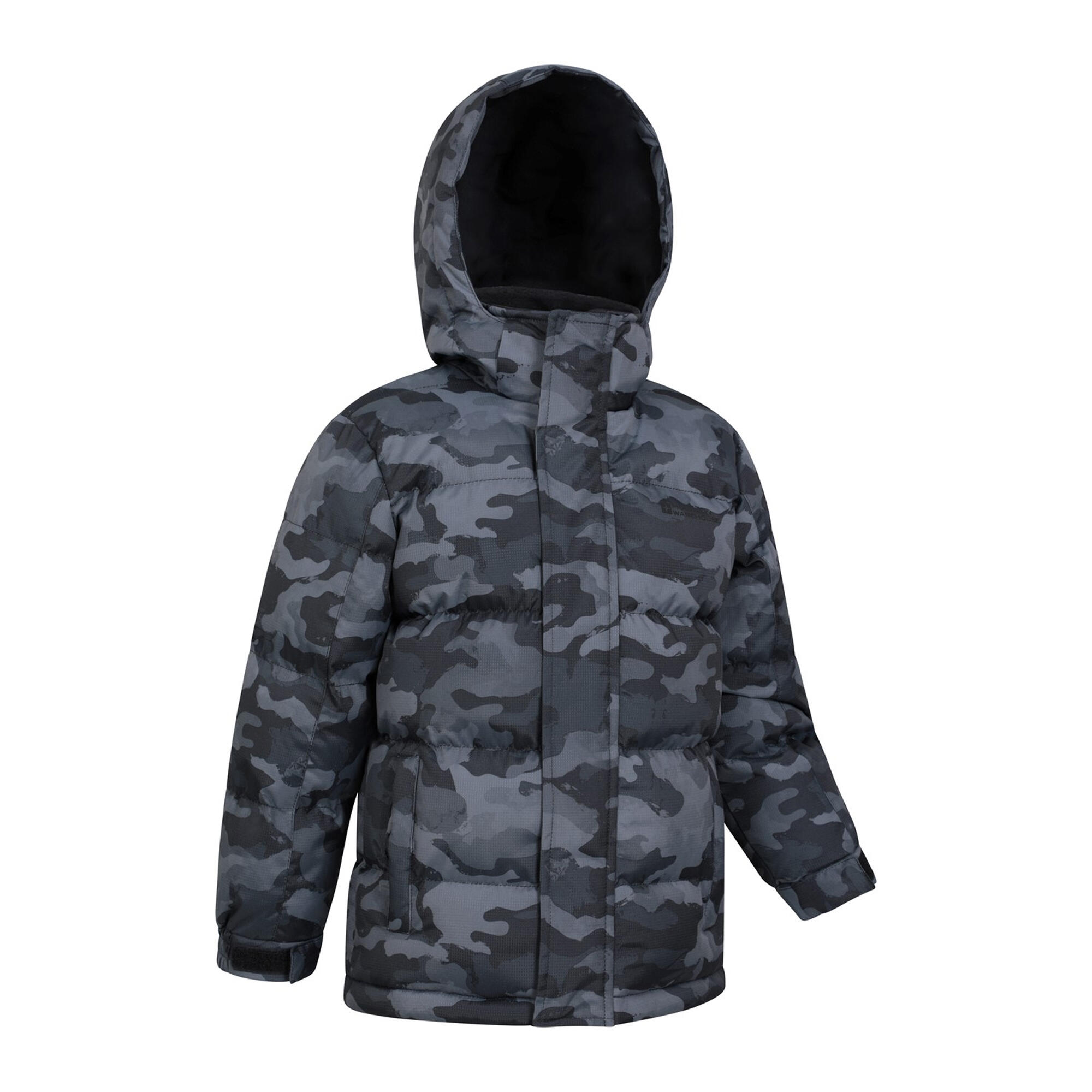Childrens/Kids Snow II Printed Water Resistant Padded Jacket (Camo Green) 4/4