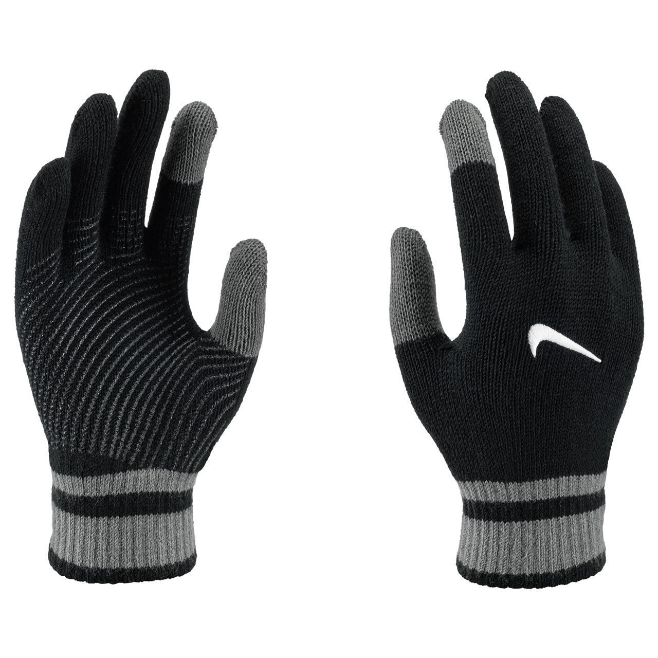 NIKE Mens Y Gripped Knitted Gloves (Black)