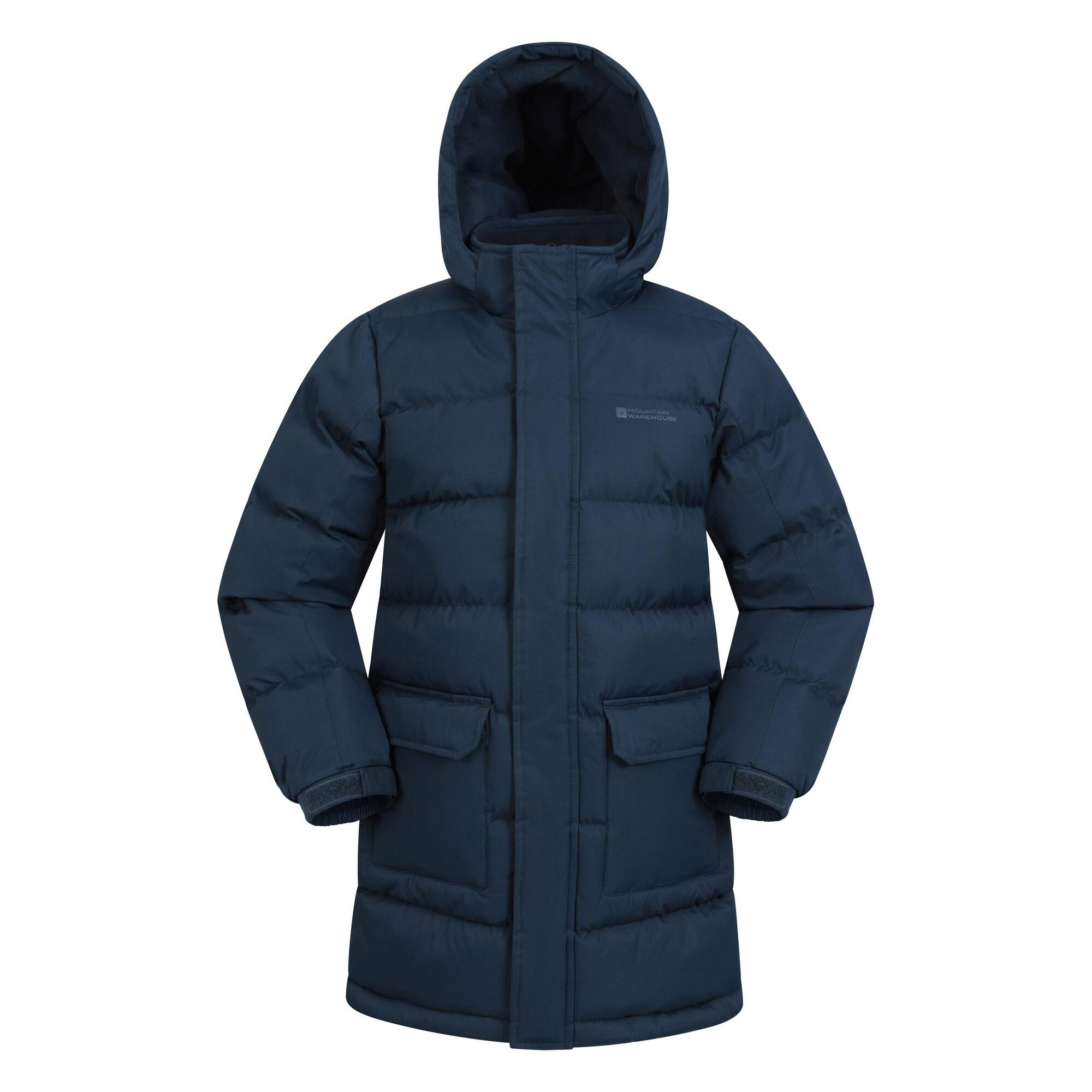 MOUNTAIN WAREHOUSE Childrens/Kids Water Resistant Longline Padded Jacket (Dark Blue)
