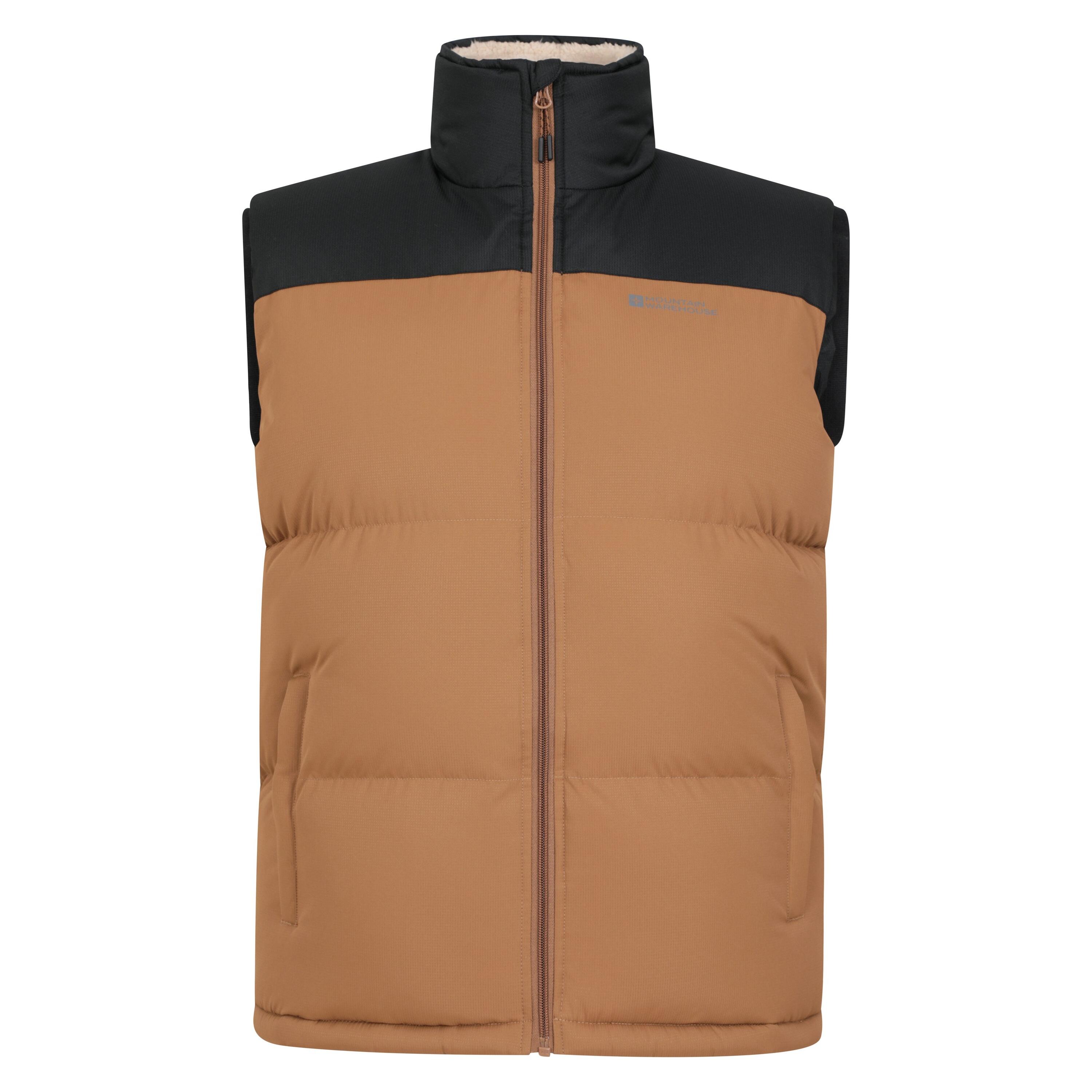 MOUNTAIN WAREHOUSE Mens Rock Borg Padded Gilet (Tan)