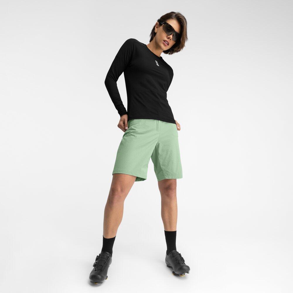 Shorts da gravel donna Ciclismo Jade Verde 3/7