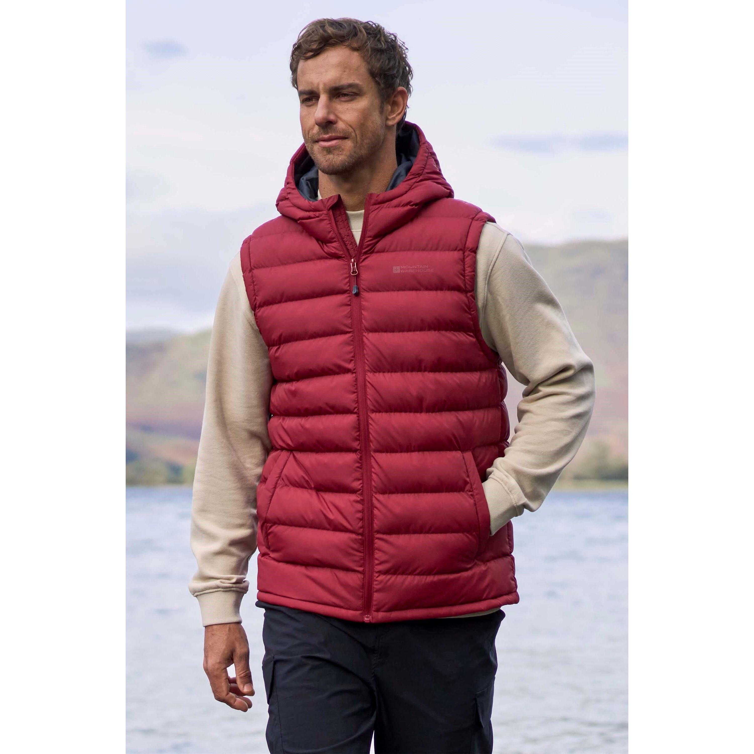 MOUNTAIN WAREHOUSE Mens Seasons Hooded Padded Gilet (Red)