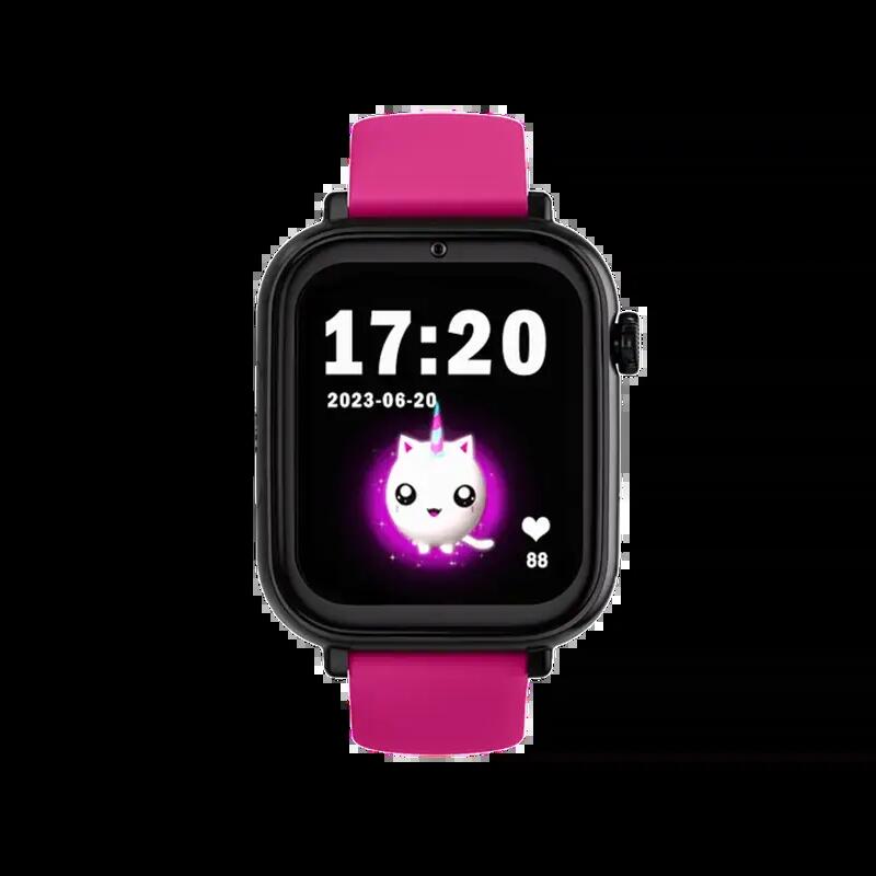 SaveFamily SaveWatch Plus 4G Black Silicone Strap Fuchsia