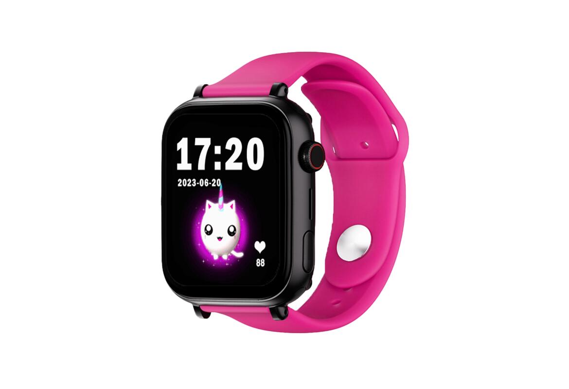 SaveFamily SaveWatch Plus 4G Zwart Siliconen Band Fuchsia 2/4