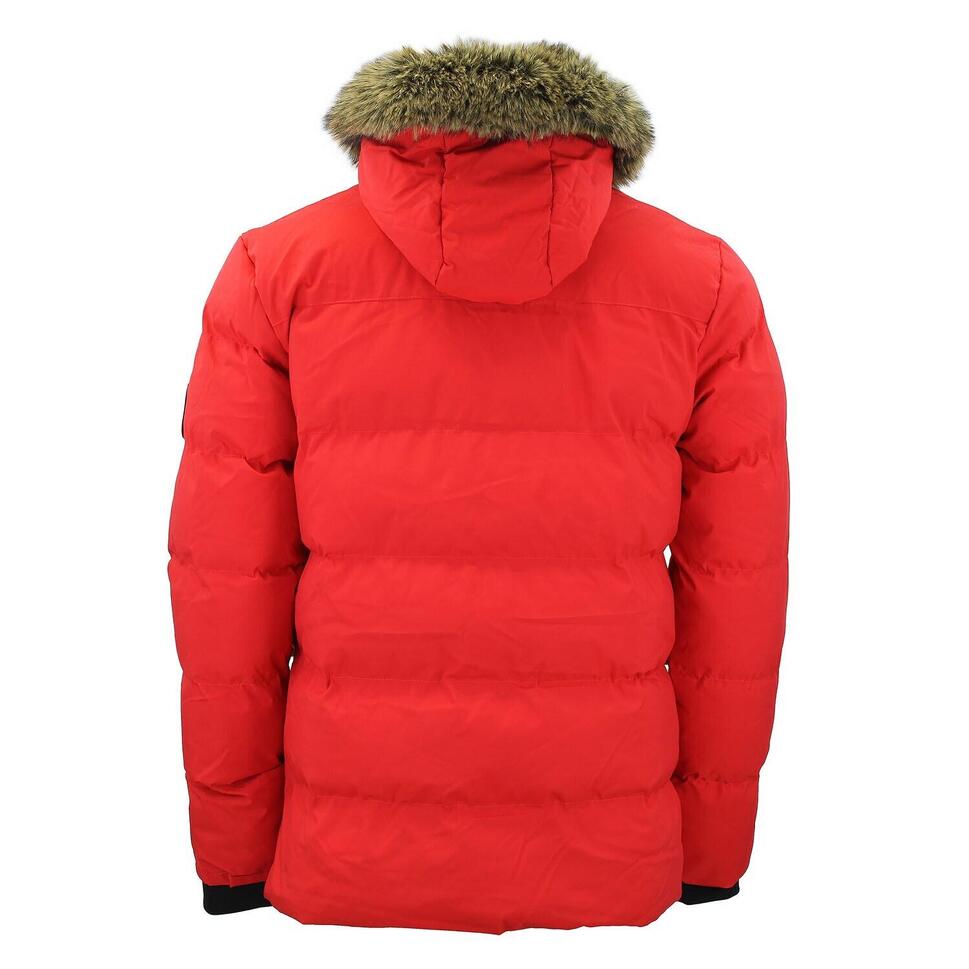 Kurtka puchowa damska z kapturem i futrem Peak Mountain