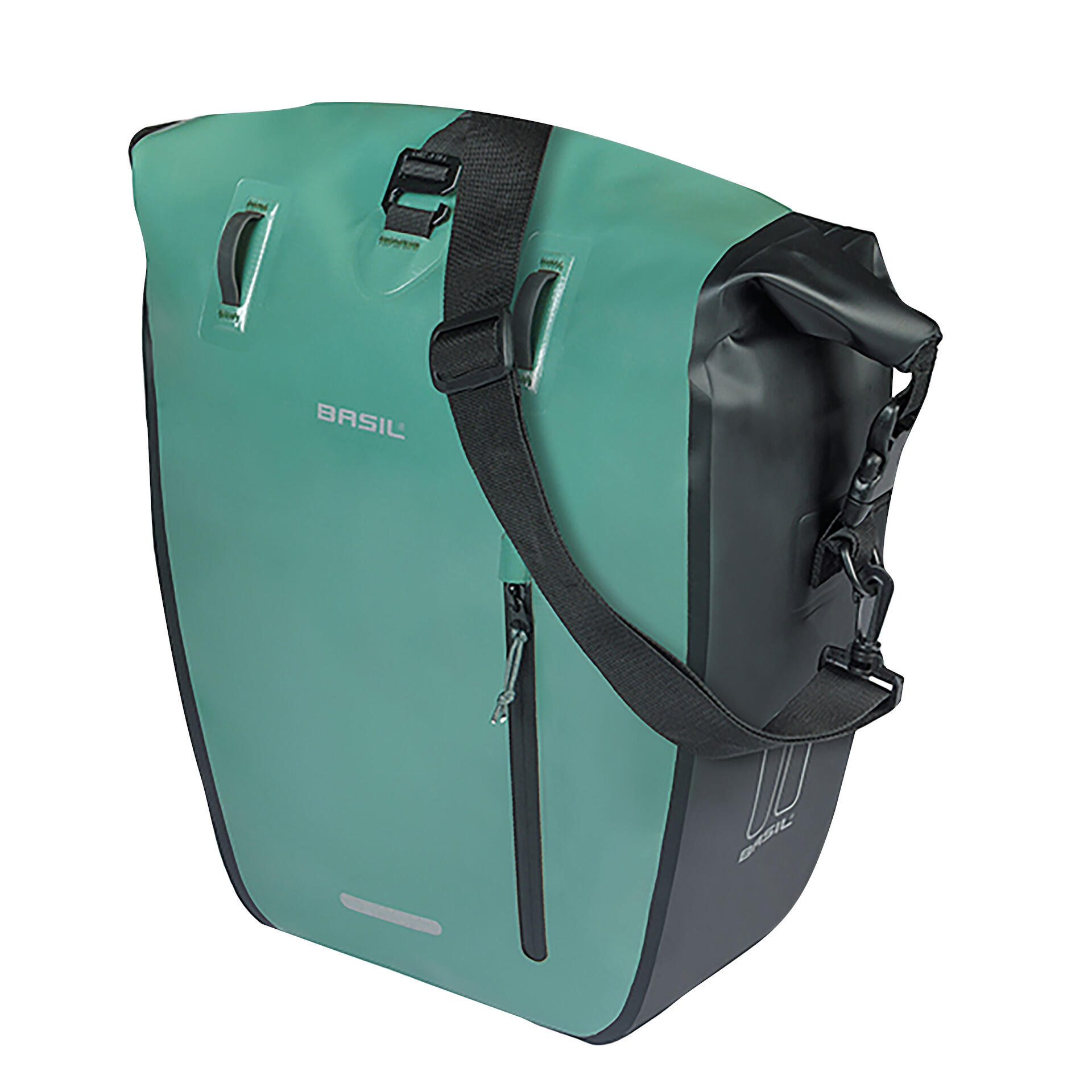 Basil - Sacoche De Vélo Rivo M Mik Hooks, Vert Argenté - Crochet Sacoche Vélo - Vert - Decathlon