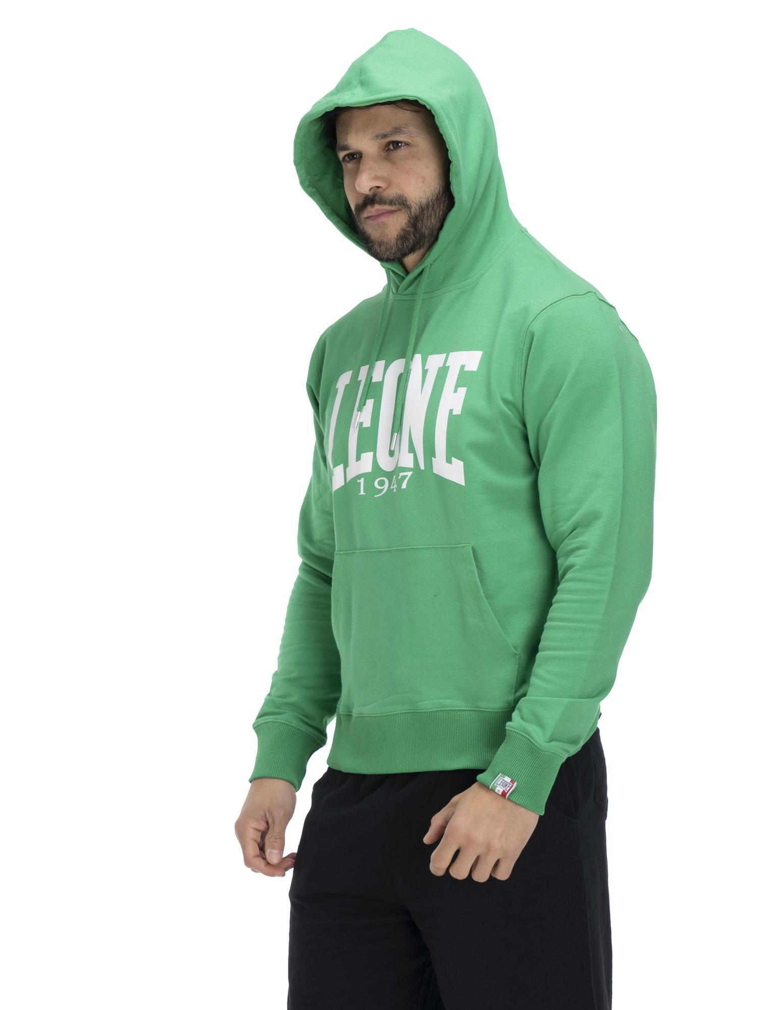 Sweat à capuche pour homme Leone 1947 Apparel, grand logo, coton léger 3/8