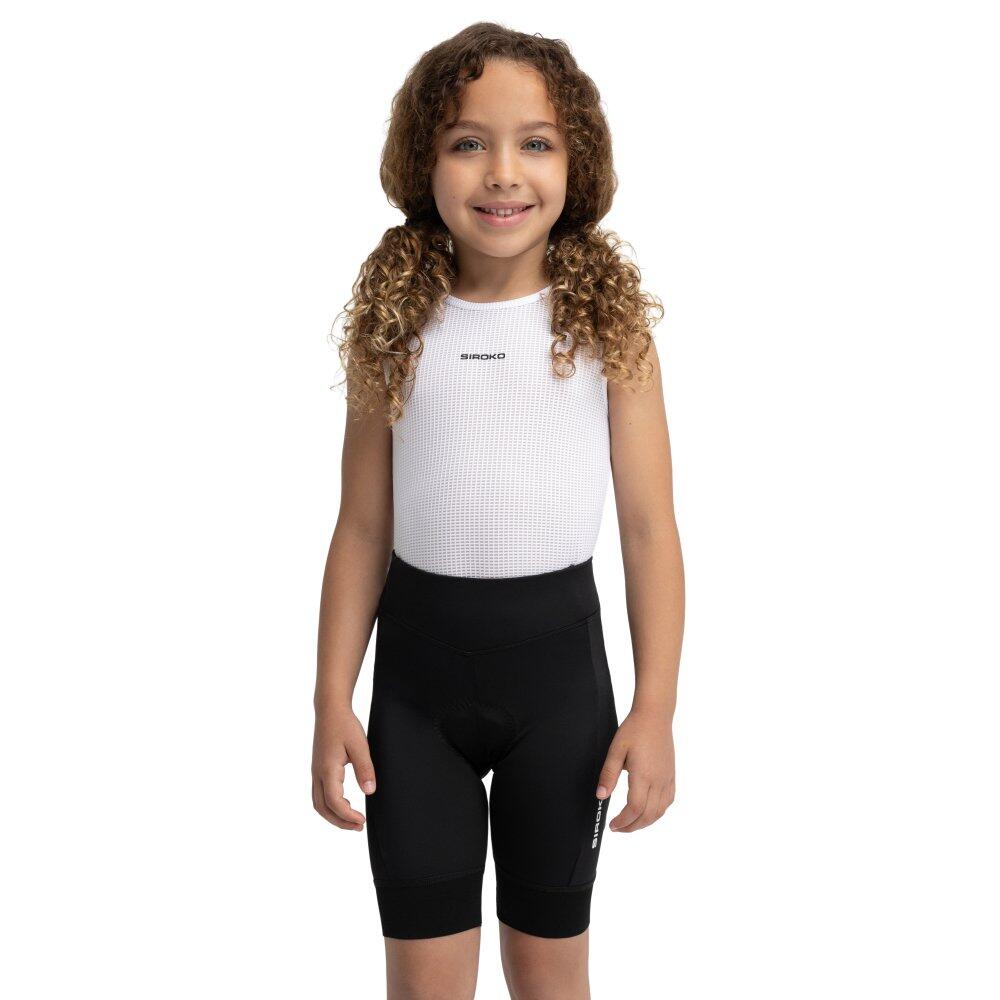 Siroko - Cuissard Vélo Sans Bretelles Fille Cyclisme Enfants K-core Racing Black Noir - Bermuda - Noir - Decathlon