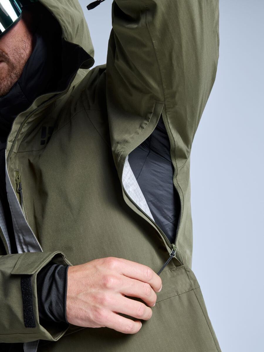 Chaqueta de esquí - Hombre - Hardshell - Freeride 3L - Verde Oliva 5/7