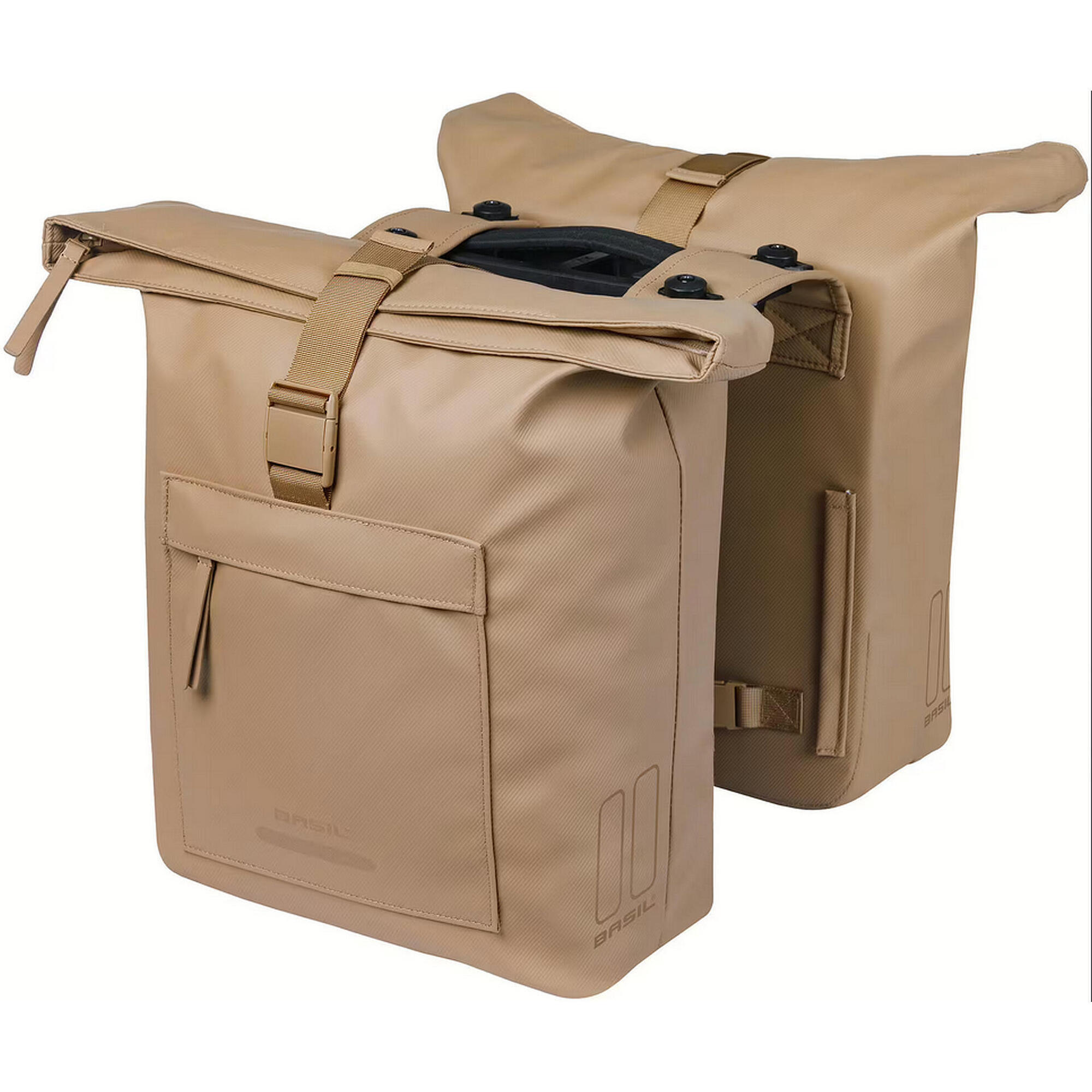 Basil - Porte-bagages - Fahrradshopper « Brooklyn Mik 2.0 », Sable - Sacoche Vélo - Beige - Decathlon