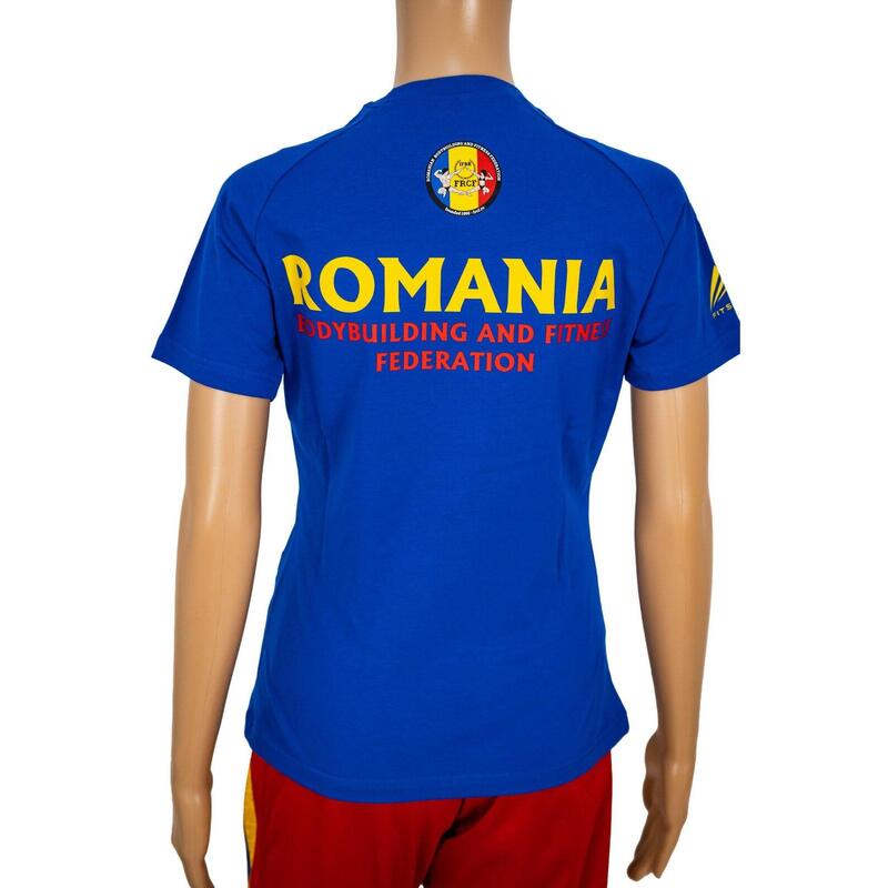 Tricou Bumbac Feminin Oficial FRCF Albastru