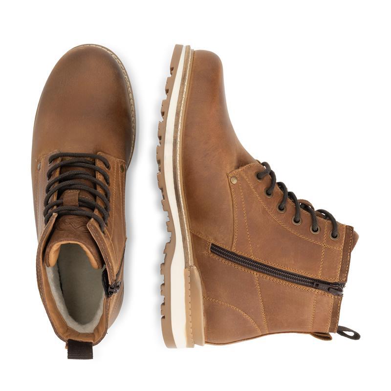 Mosbjerg Homme - Bottines à lacets - Doublure en laine - Cognac 4/5