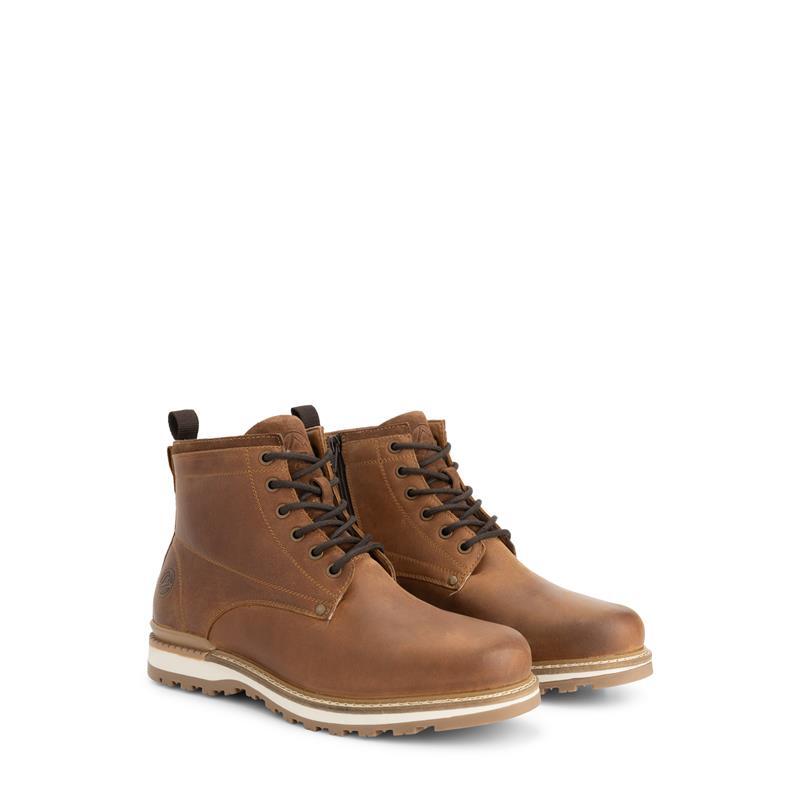 Mosbjerg Homme - Bottines à lacets - Doublure en laine - Cognac 1/5