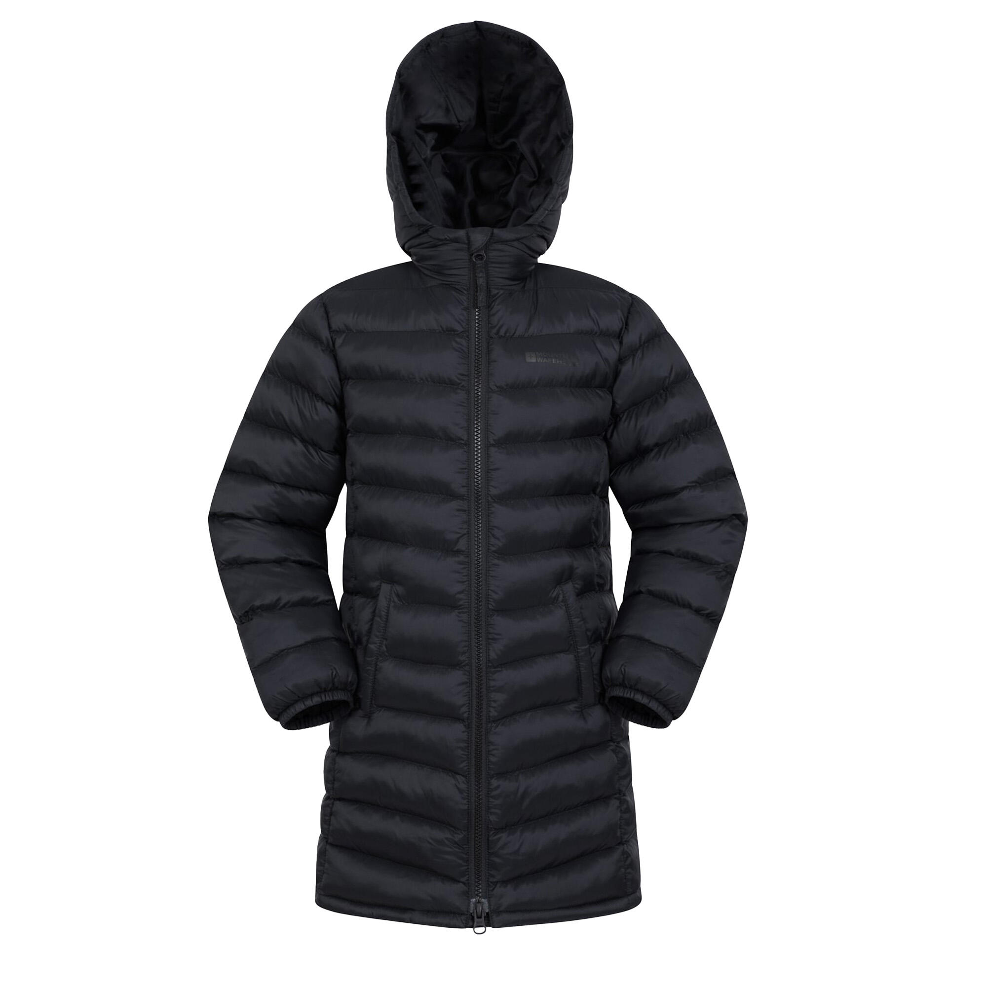 MOUNTAIN WAREHOUSE Childrens/Kids Florence Longline Padded Jacket (Black)