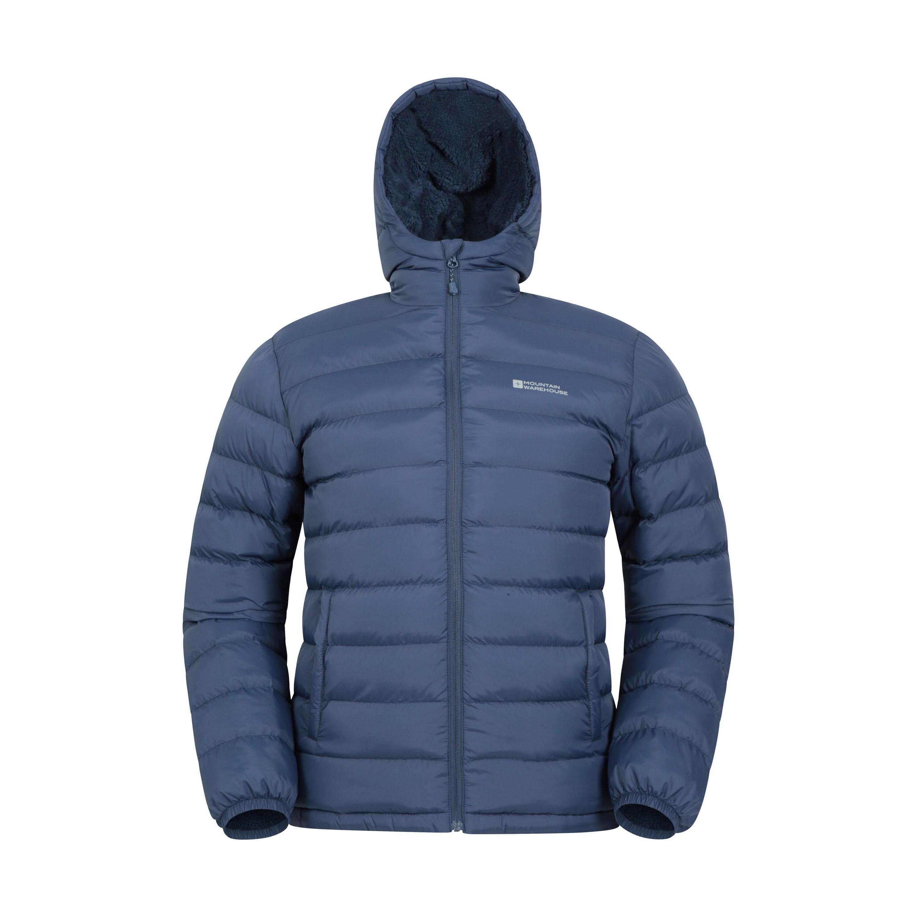 MOUNTAIN WAREHOUSE Mens Seasons Faux Fur Lined Padded Jacket (Navy)