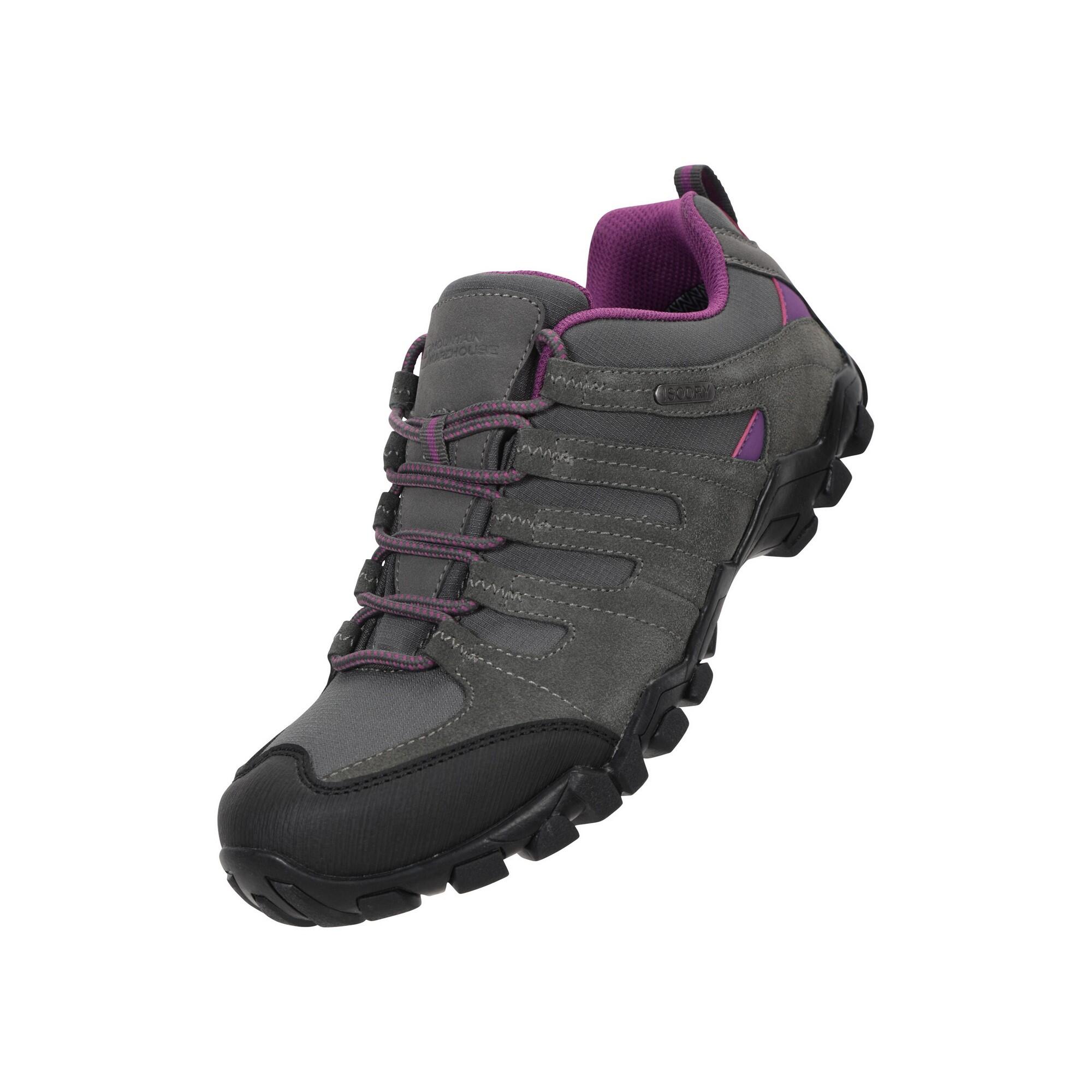 MOUNTAIN WAREHOUSE Womens/Ladies Belfour Suede Waterproof Walking Shoes (Grey)