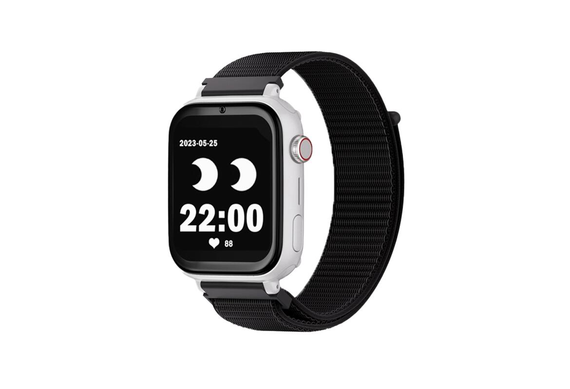 SaveWatch Plus 4G Boîtier Blanc Bracelet Tissu Noir 2/4