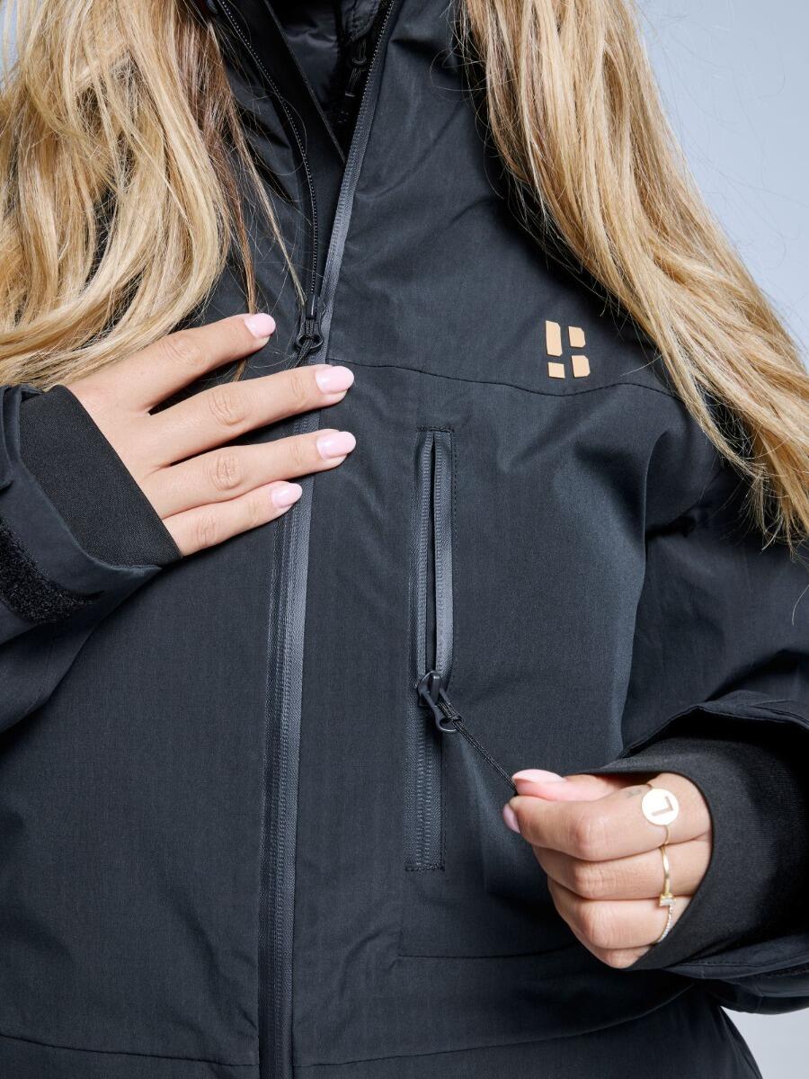 Kurtka narciarska - Damska - Hardshell - Freeride 3L - Czarna 2/7