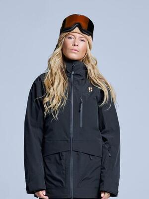 Ski-jas - dames - hardshell - freeride 3l - zwart