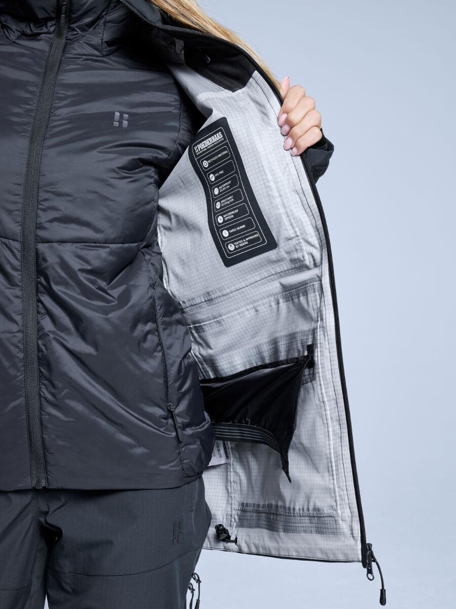 Kurtka narciarska - Damska - Hardshell - Freeride 3L - Czarna 6/7