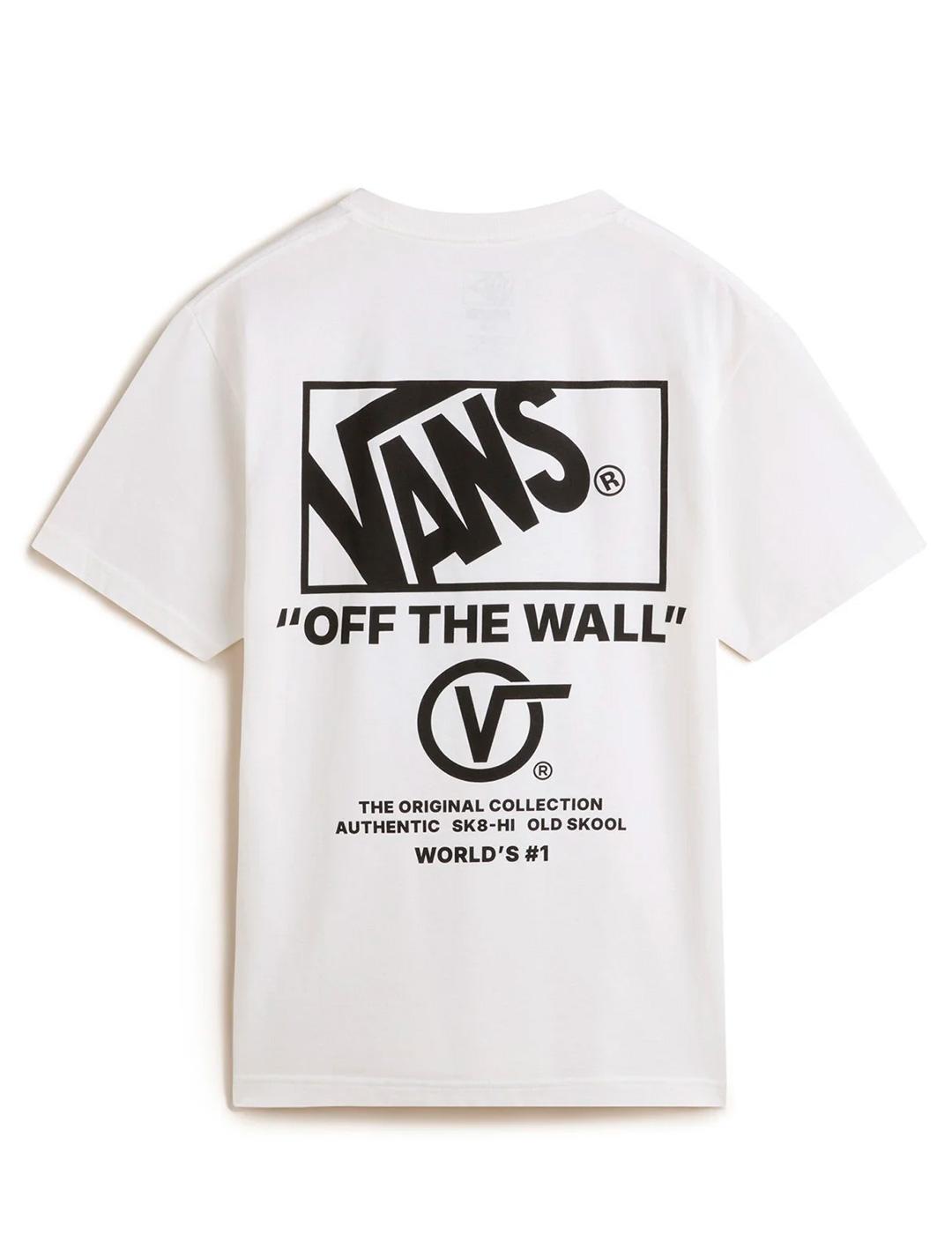 Camiseta para Homem Vans Branca. 4/5
