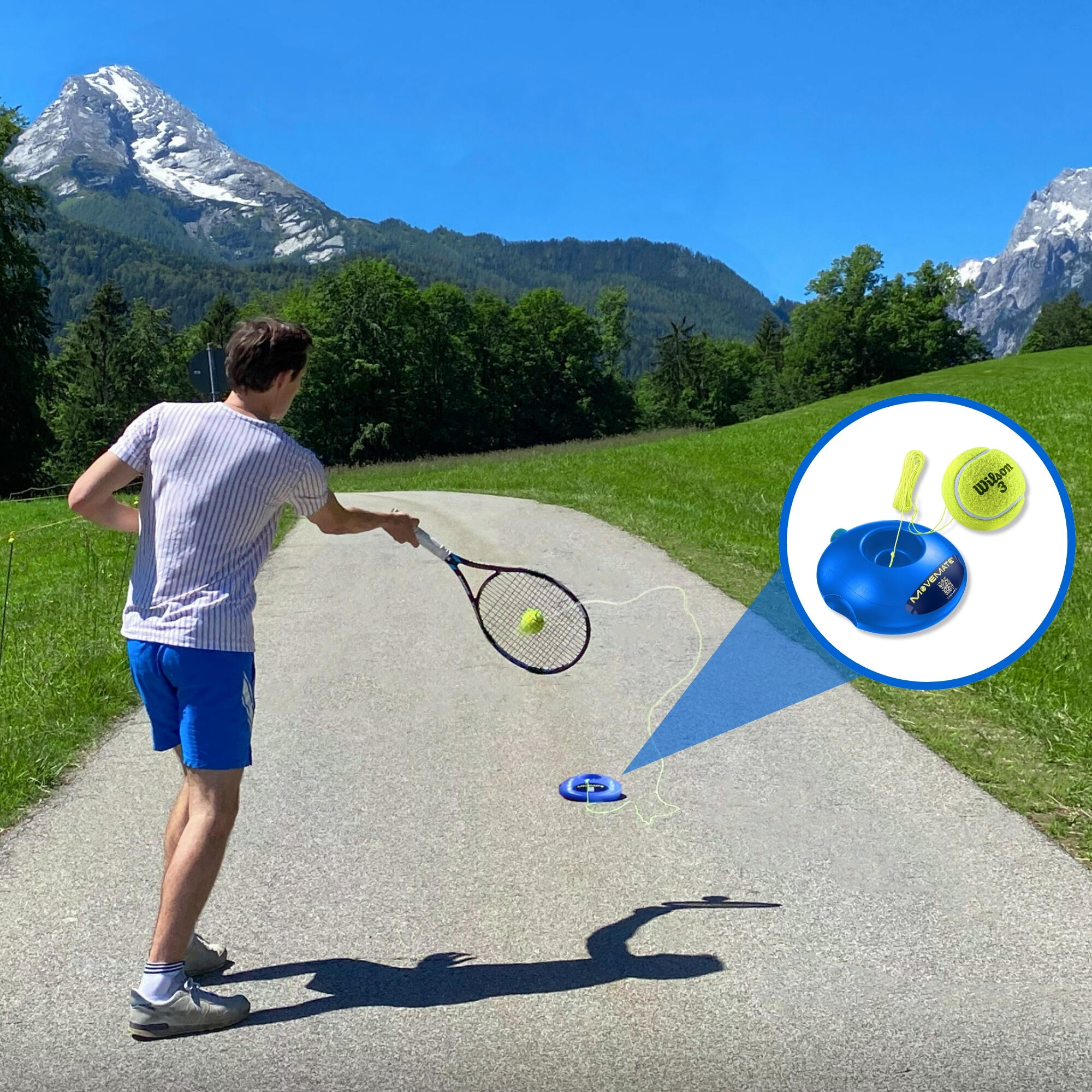 MOVEMATE Entraîneur de Tennis avec Balle de Tennis Wilson 2/6