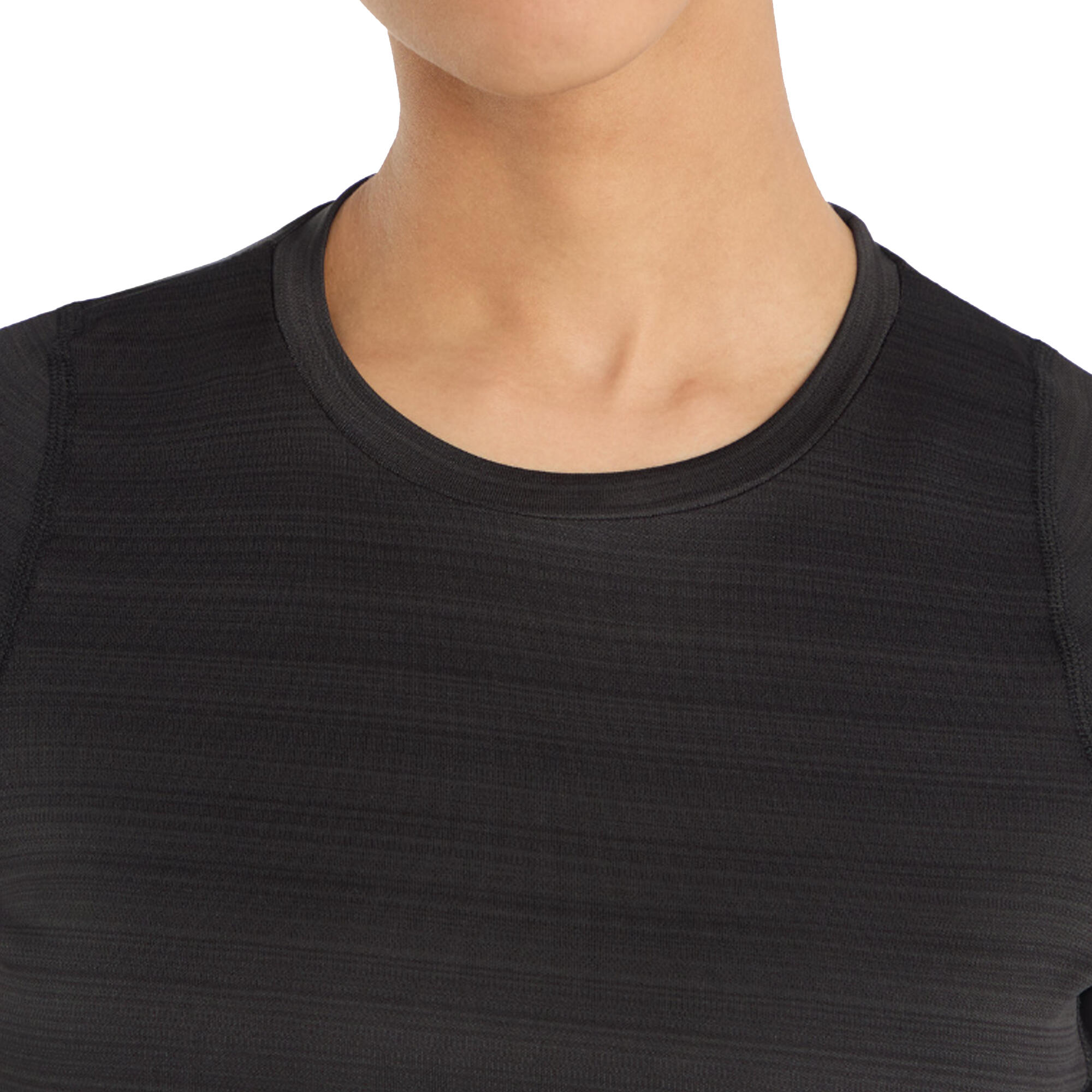 Womens/Ladies Pro Marl Polyester Training TShirt (Black Marl) 4/4