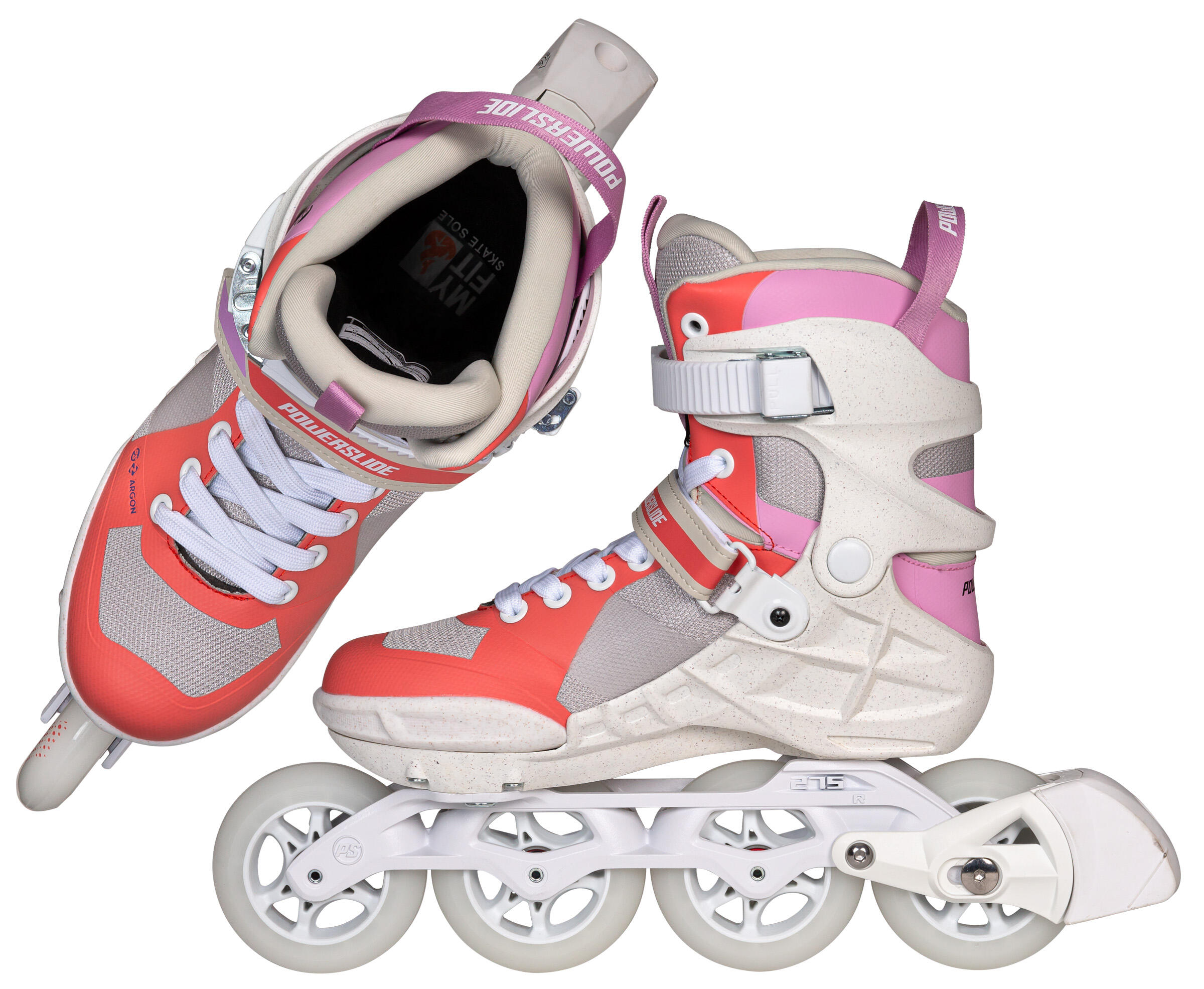 Patins em linha Powerslide Phubion Argon Peach 90 3/6