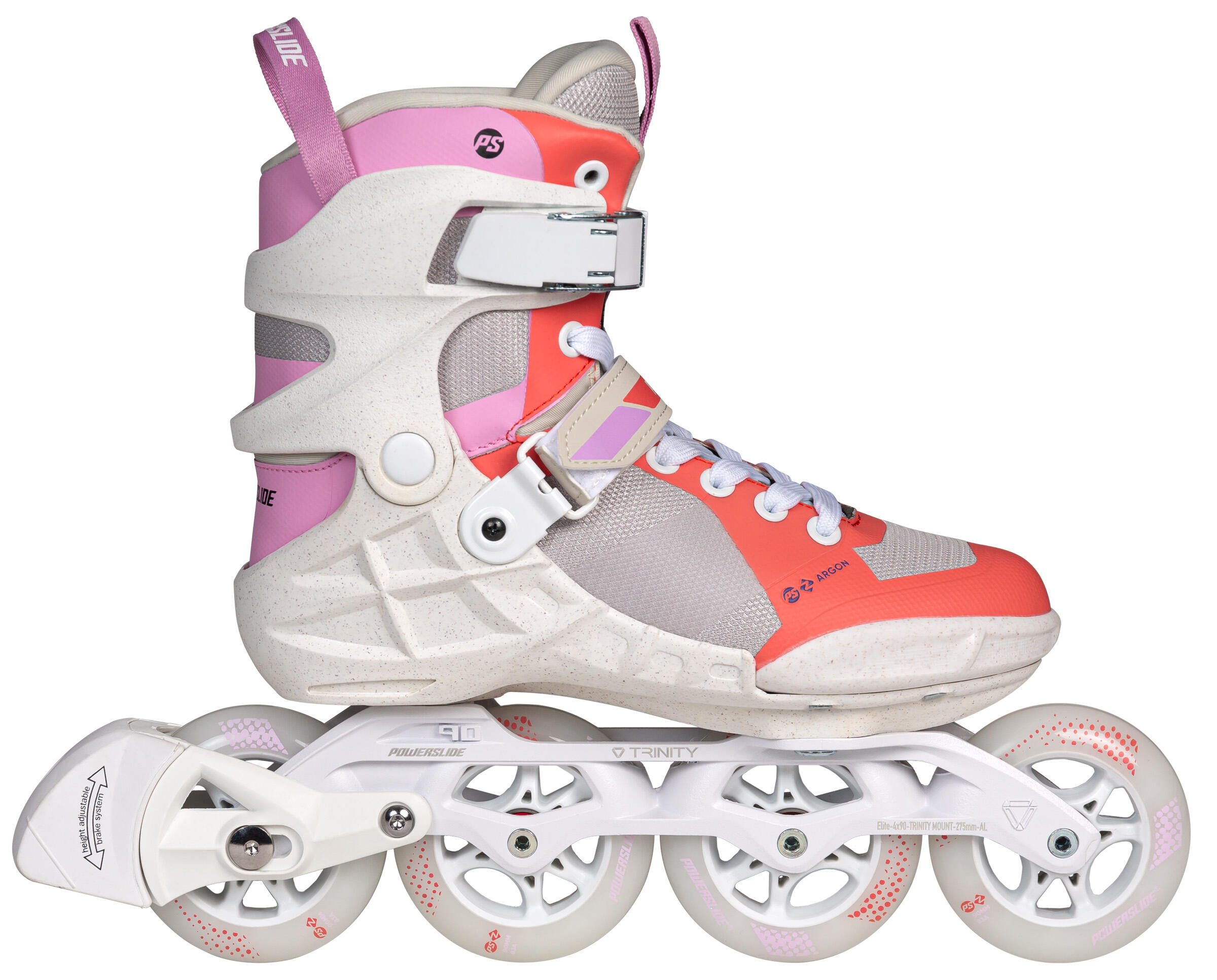 Patins em linha Powerslide Phubion Argon Peach 90 2/6