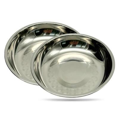 Edelstahl Teller für Camping Outdoor Trekking 20 cm D 103 Gram