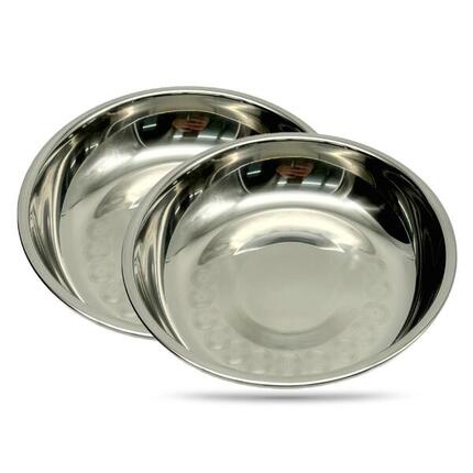 Edelstahl Teller für Camping Outdoor Trekking 20 cm D 103 Gram